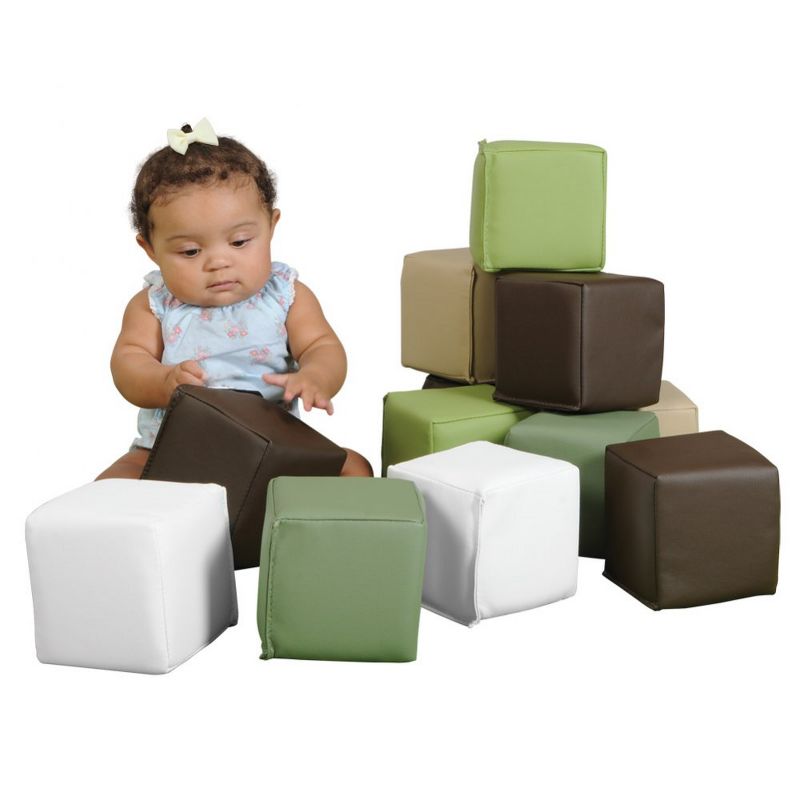 Children's Factory Soft Toddler Blocks in Nature Inspired Colors - Set of 15