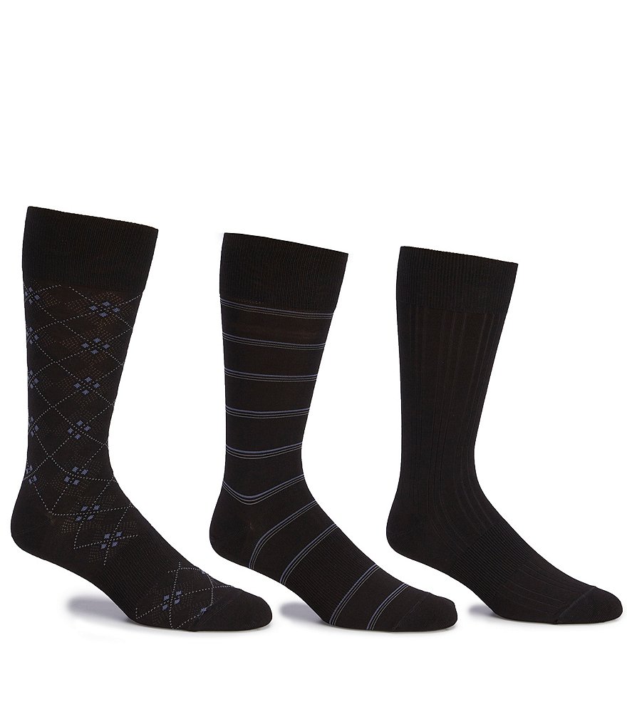 Roundtree & Yorke Extended Size 3-Pack Socks