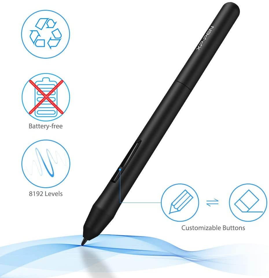 XP-PEN StarG640 6x4 Inch Ultrathin Tablet Drawing Tablet Digital Graphics Tablet with 8192 Levels Battery-Free Stylus Compatible with Chromebook-Rev B (for Drawing and E-Learning/Online Classes)