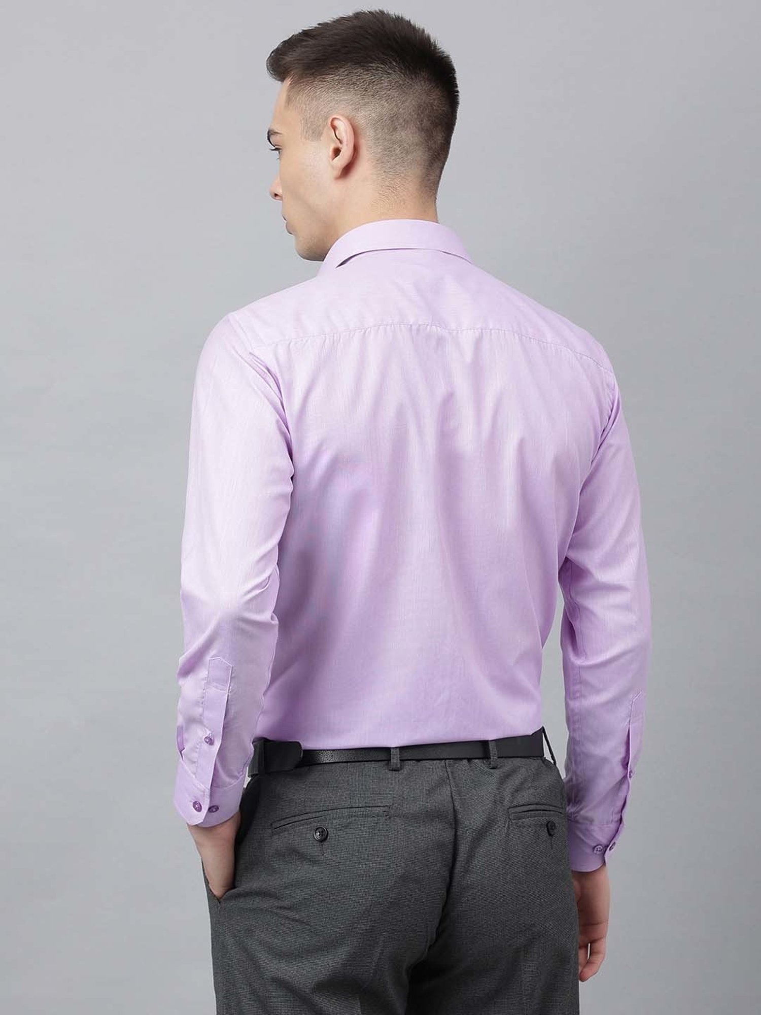 English Navy Lavender Slim Fit Shirt