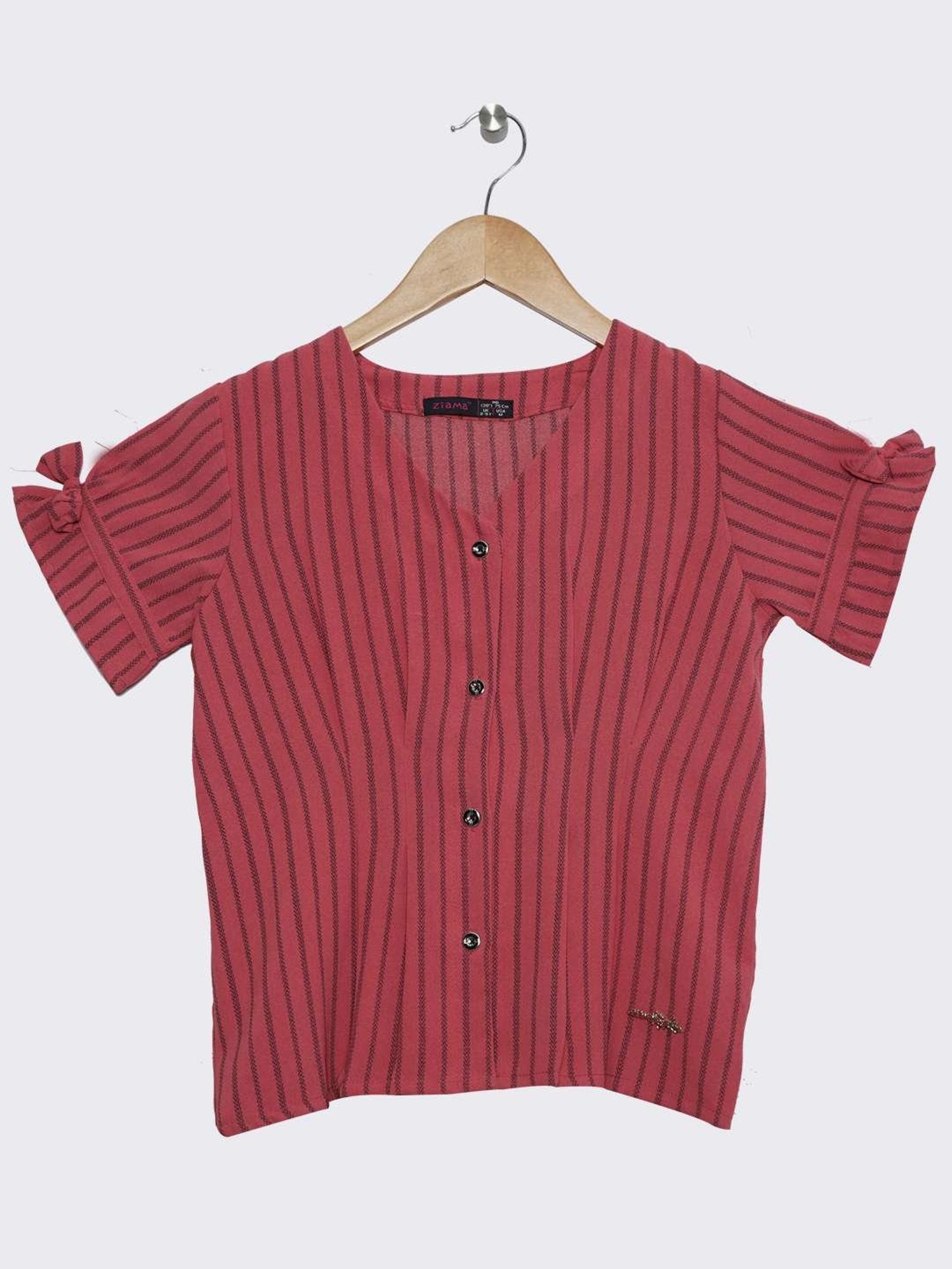 ZIAMA Kids Peach Striped Top
