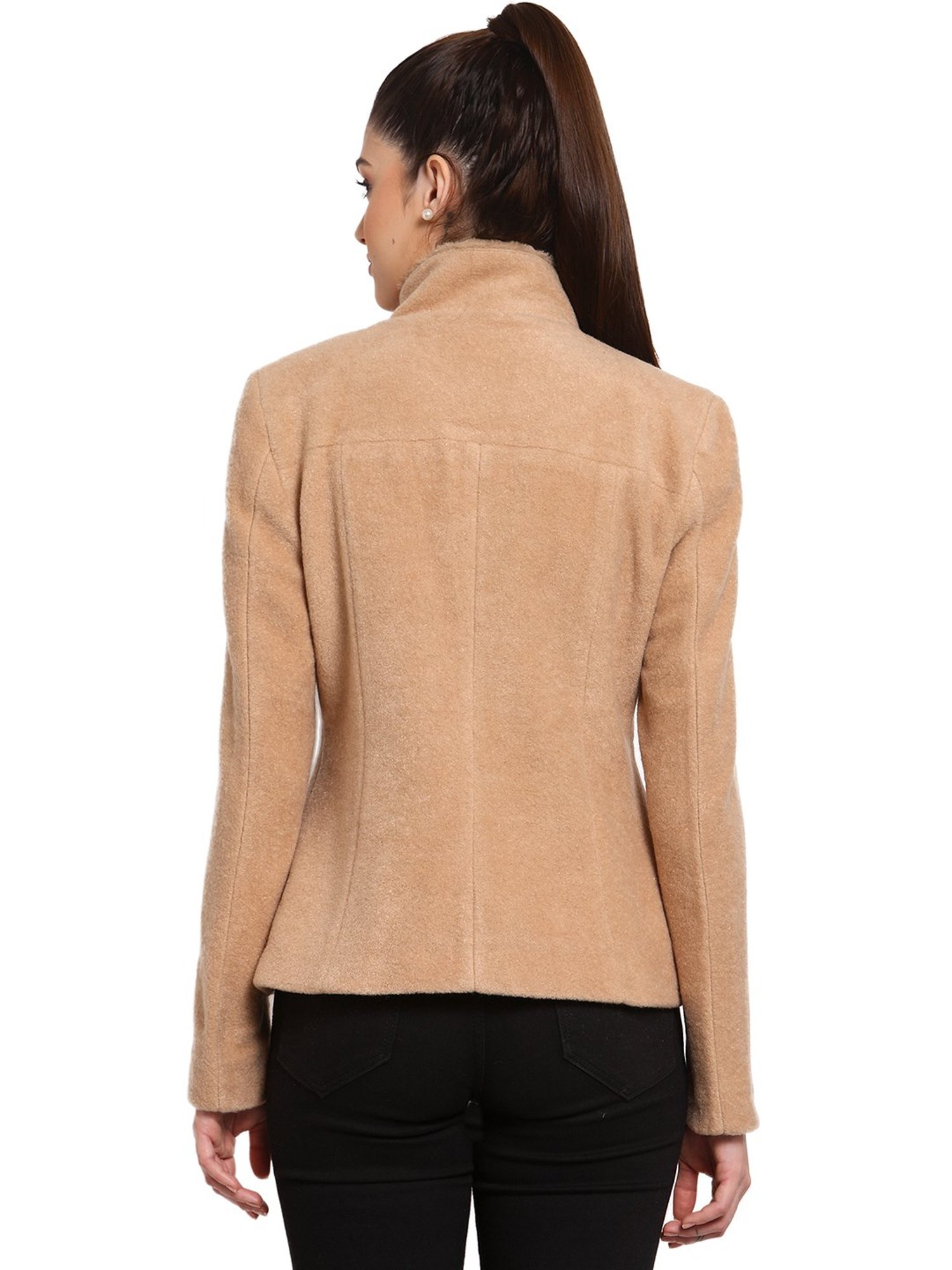 Juelle Beige Full Sleeves Coat