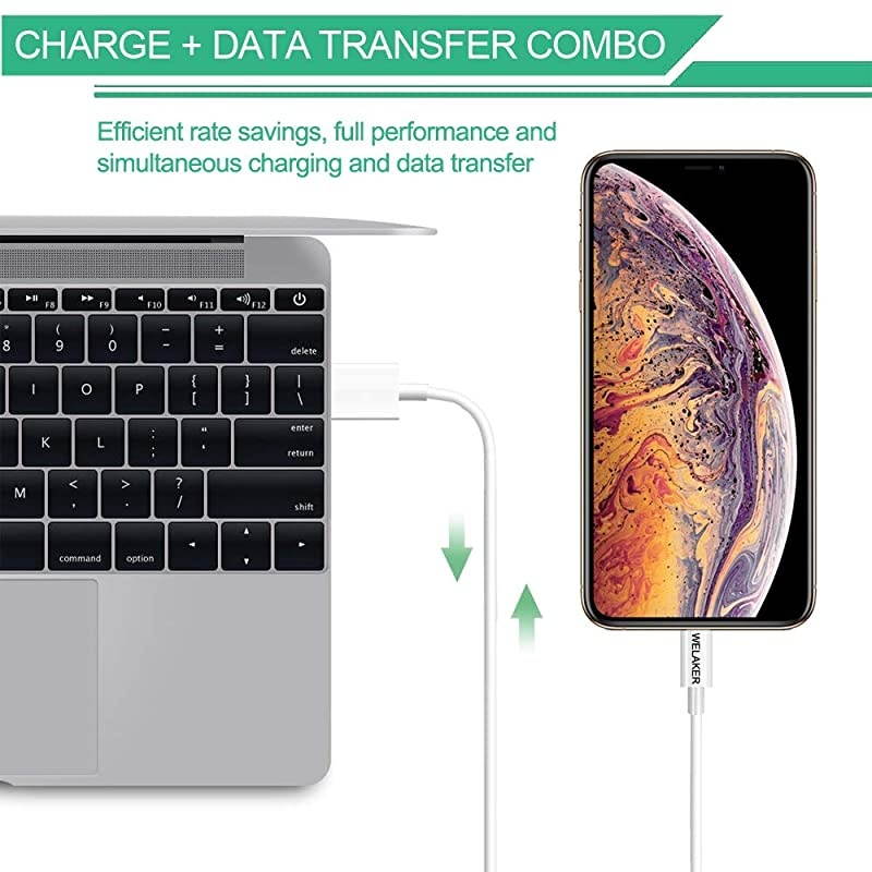 iPhone Charger  2Pack 6ft lightning Cable iPad cord High Speed Data Sync Fast Transfer Wall Charger 2 Port Adapter Charging PlugETL Listed Compatible With iPhone XS MAXXRX87Plus6S6SE
