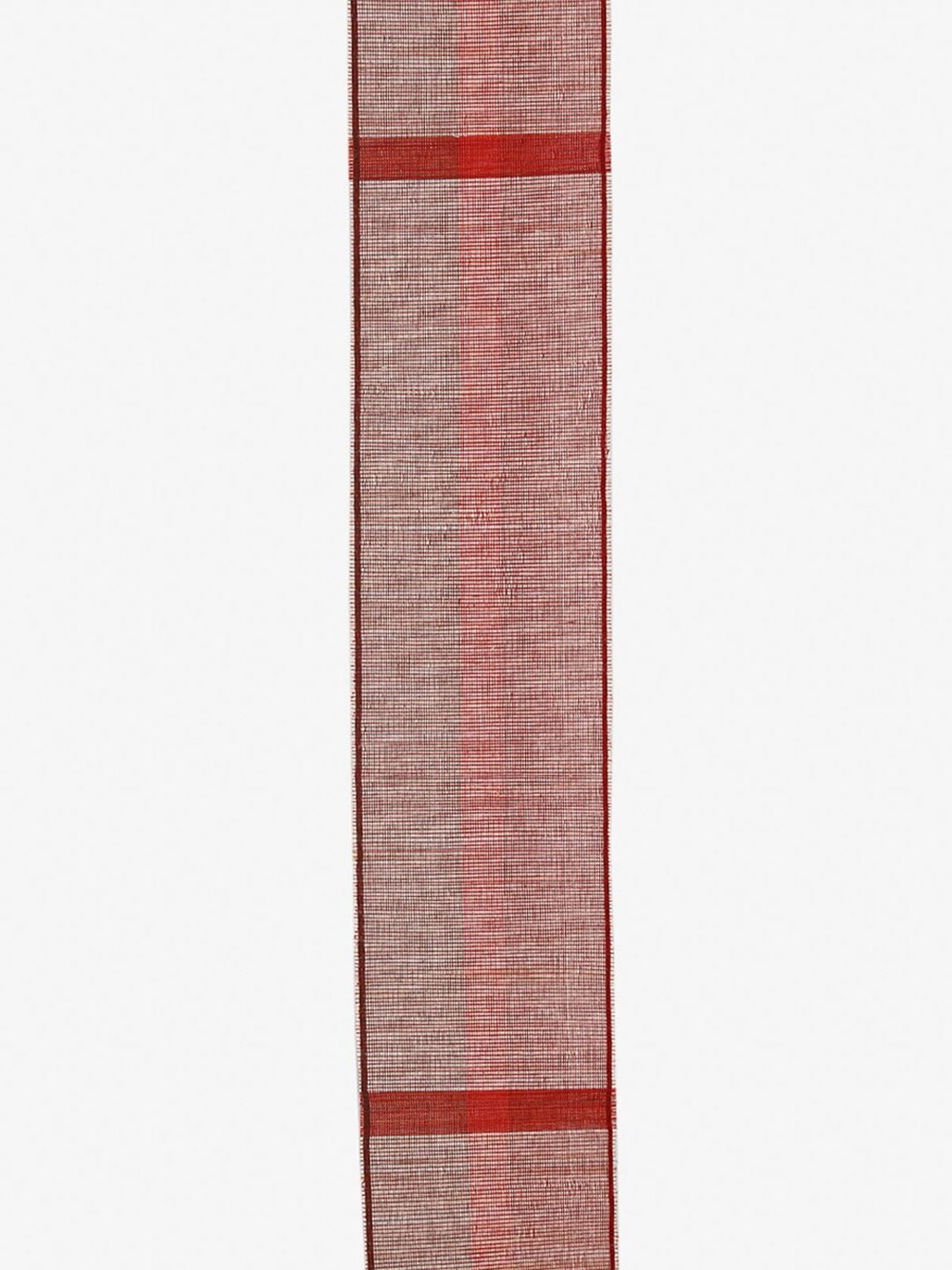Fabindia Red Cotton Blend Solid Table Runner