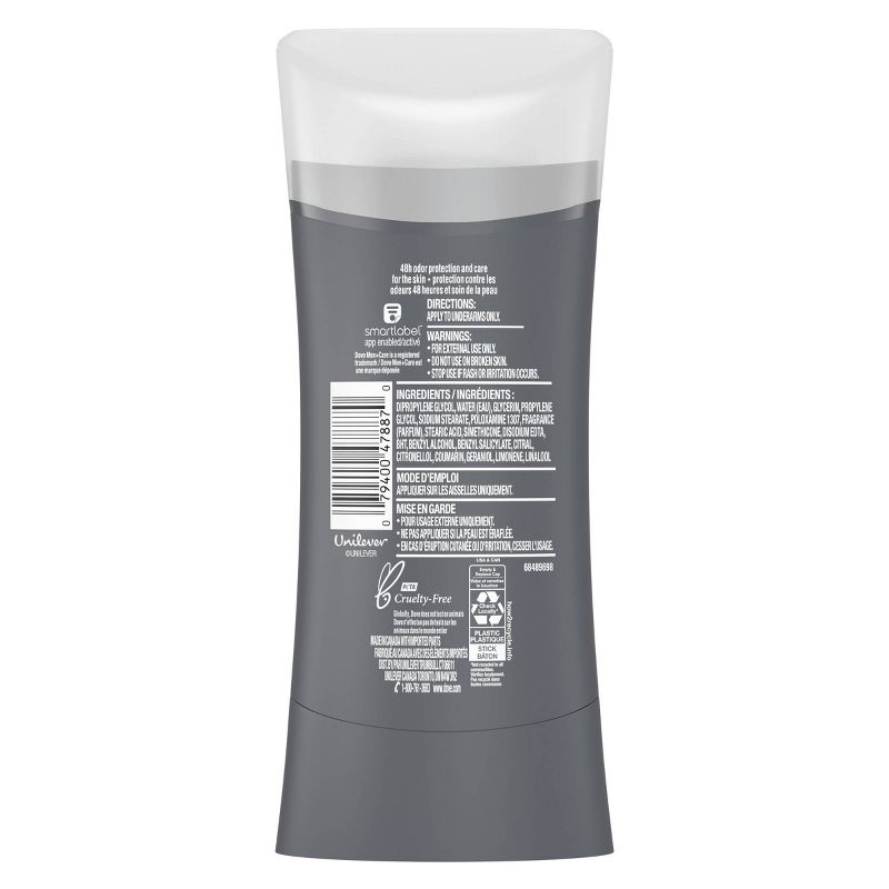 Dove Men + Care 0% Aluminum Lime + Sage Plant Based Deodorant Stick - 2.6oz