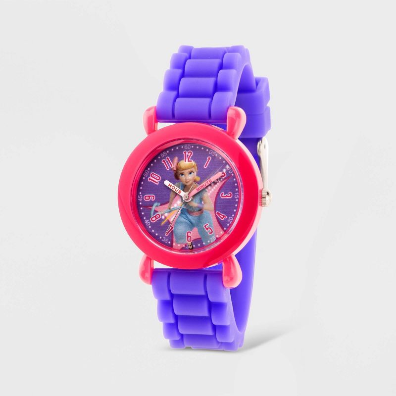 Girls' Disney Toy Story 4 Bo Peep Time Teacher Watch - Purple
