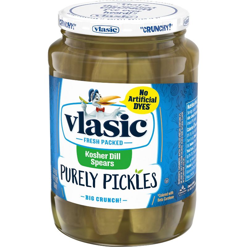Vlasic Purely Pickles Kosher Dill Spears - 24 fl oz
