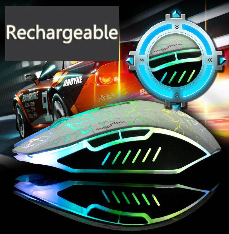 Rechargeable NAFFEE 2.4GHz Wireless 2400DPI Silence Key illuminated Gaming Mouse