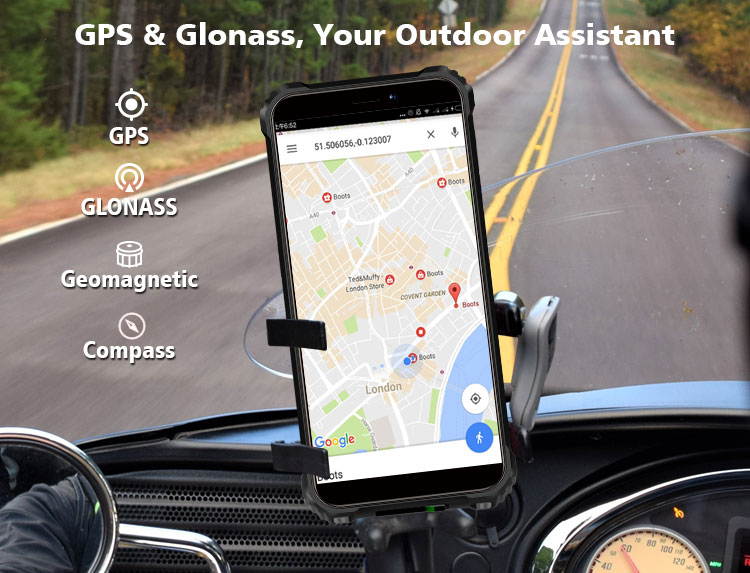 OUKITEL WP5 Rugged Cell Phones Unlocked Android 9 Smartphone 8000mAh Battery Triple Camera 4 LED Flashlights 4GB+32GB IP68 Waterproof 5.5 HD+4G Dual SIM Phone Face/Fingerprint ID