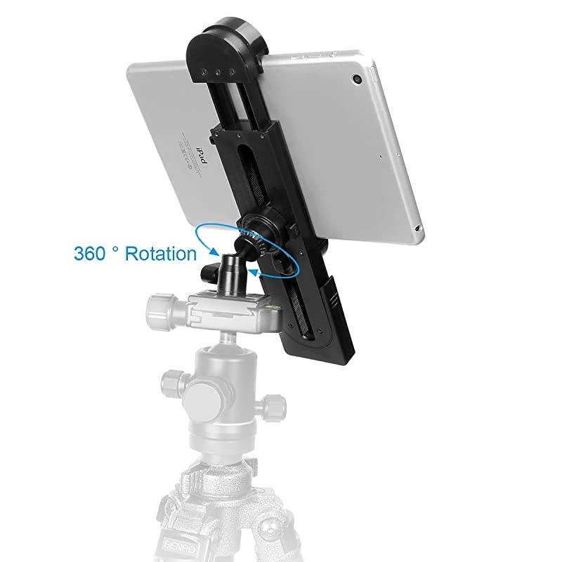 2in1 Phone iPad Pro Tripod Mount Adapter Universal Tablet Clamp Holder Fits 35129 Inch iPad AirMini MS Surface Most Phones Mini Tripod Ball Head for  MonopodTripodSelfie Stick