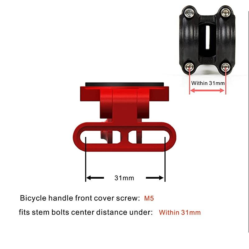 Bike Out-Front Mount for Garmin Cycling Computer Edge 130 520 530 830 1030 & Sports Action Camera and Bike Lights