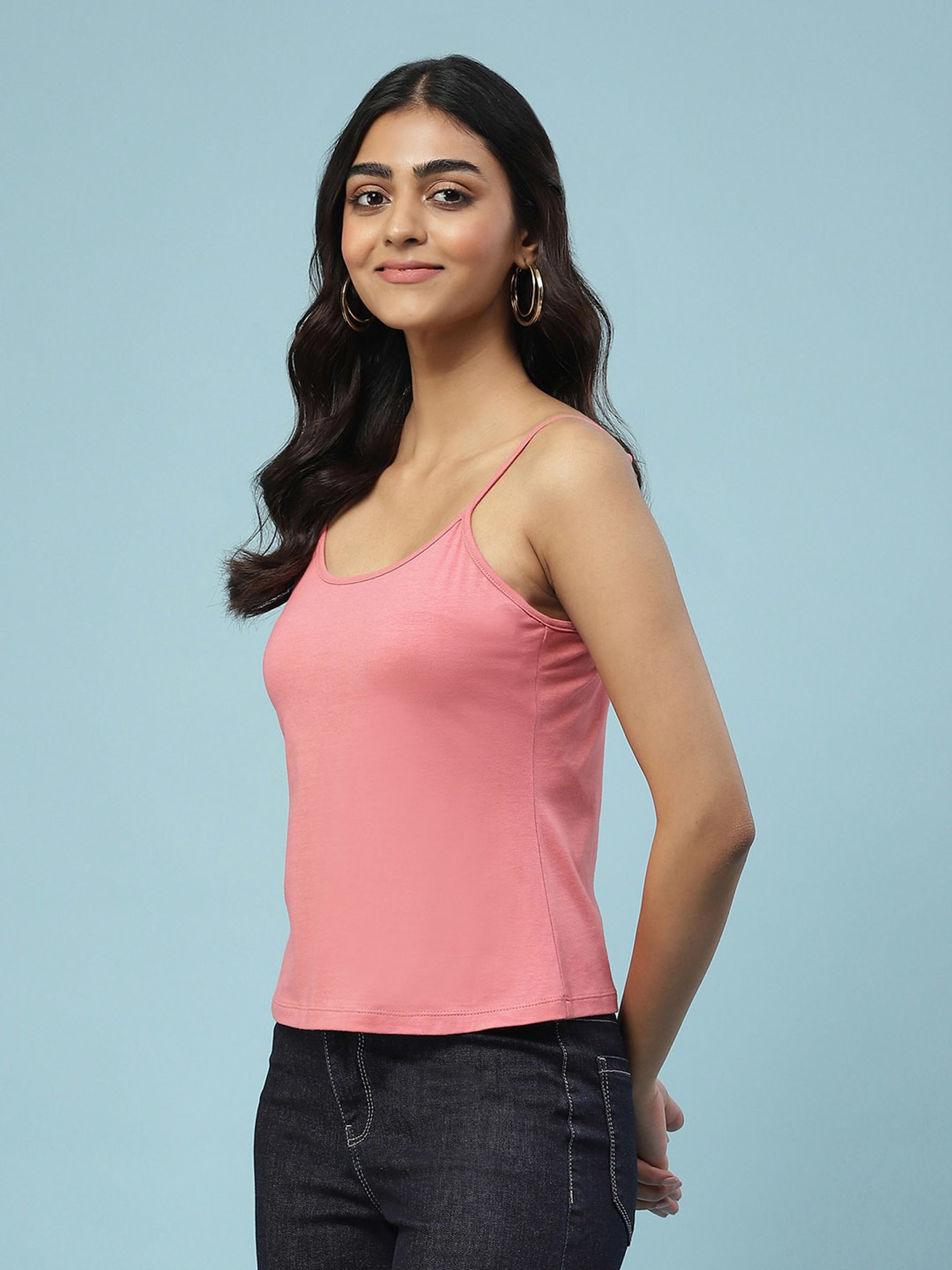 aarke Ritu Kumar Pink Printed Top With Camisole