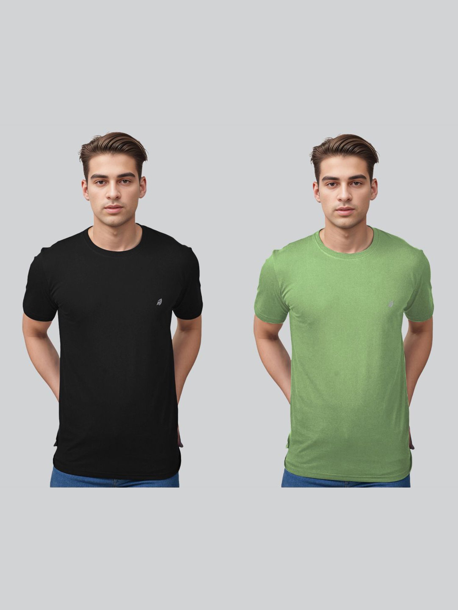 Lux Nitro Black & Green Regular Fit T-Shirt