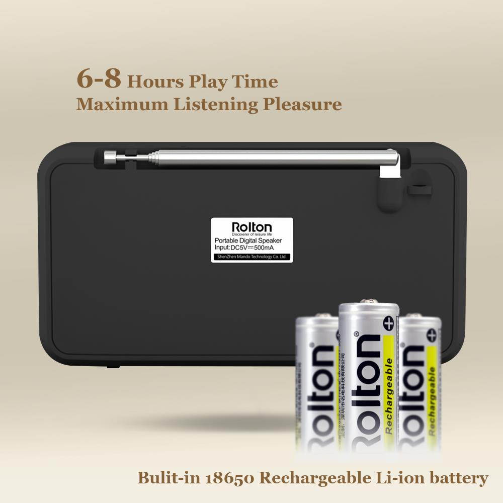 Portable Stereo Bluetooth Speakers FM Radio Bass Dual Speaker TF Card USB Music Player (Black)