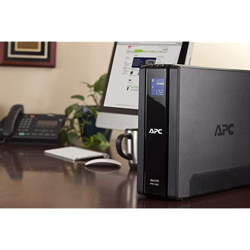 UPS Battery Backup & Surge Protector with AVR, 1500VA,  Back-UPS Pro (BR1500G) Bundle Including 16GB DataTraveler