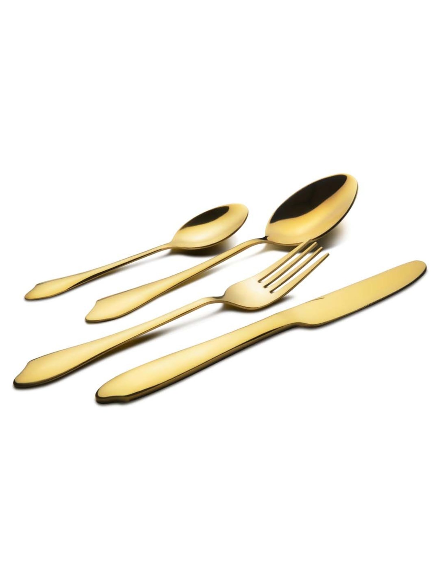FnS Palma Gold Stainless Steel Cutlery - Set of 24