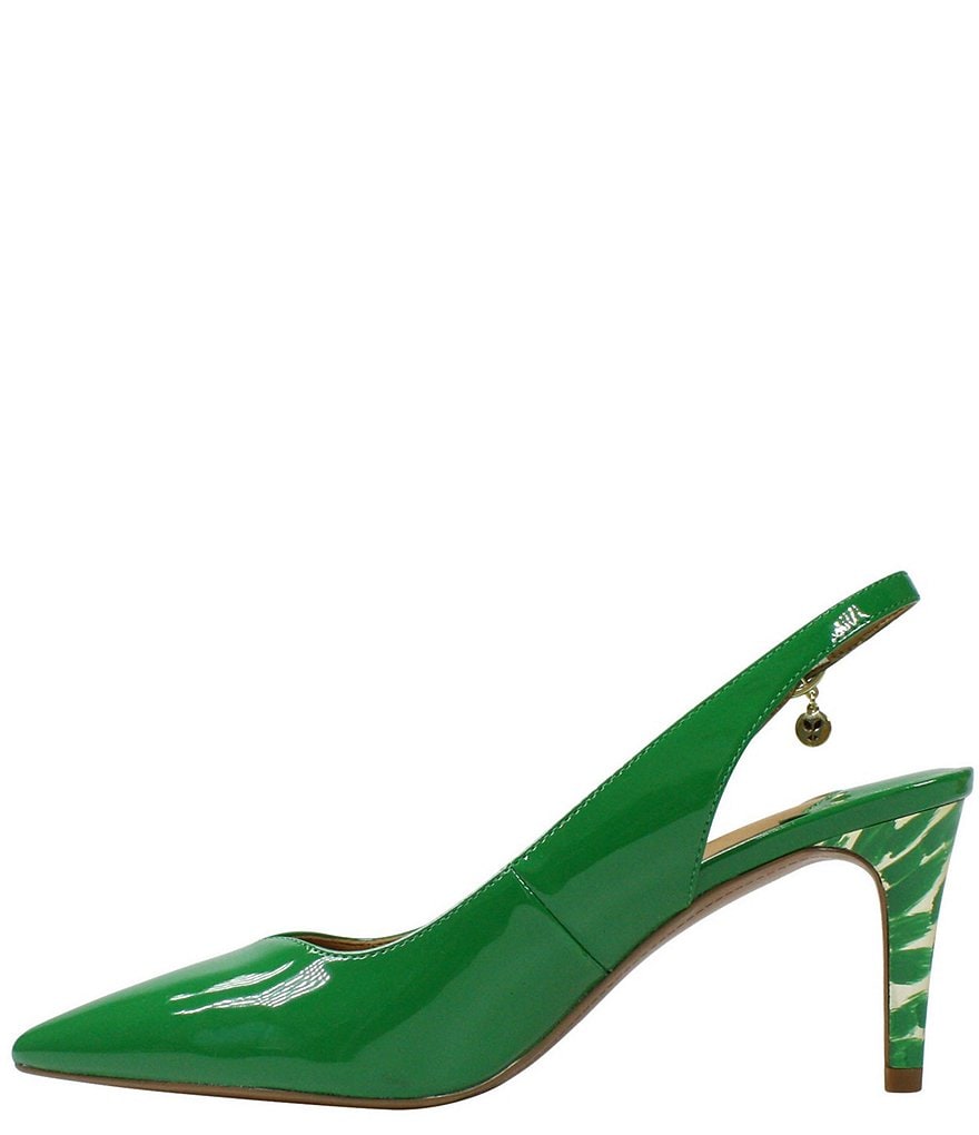 J. Renee Belamie Patent Slingback Pointed Toe Pumps