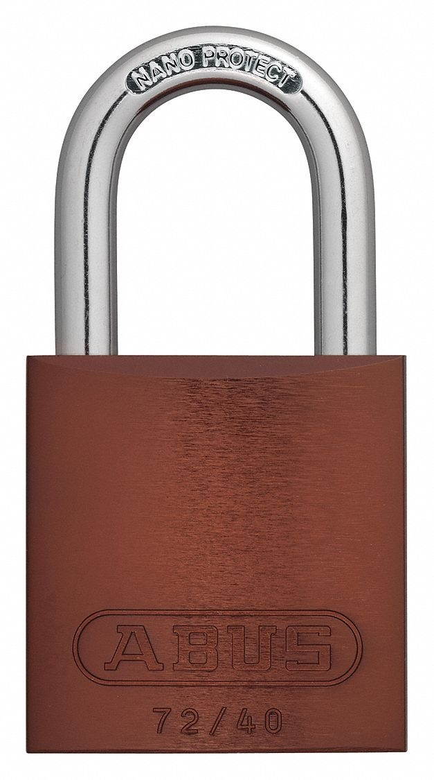 Abus Brown Lockout Padlock, Alike Key Type, Aluminum Body Material, 6 PK