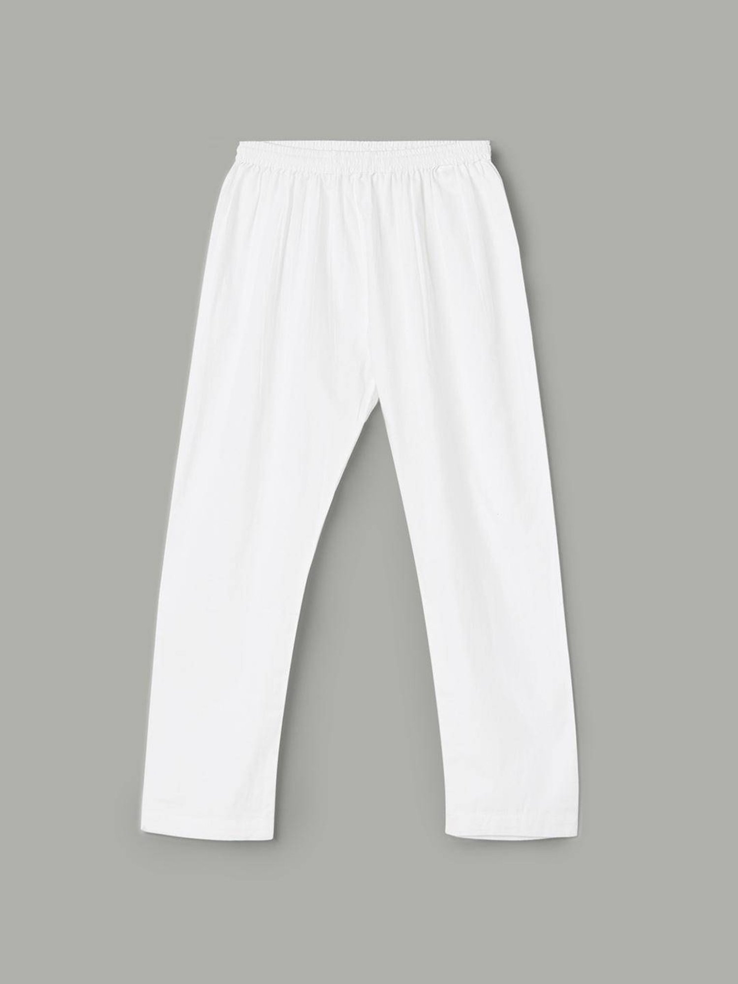 VASTRAMAY Boys Yellow & White Cotton Printed Full Sleeves Kurta Sets