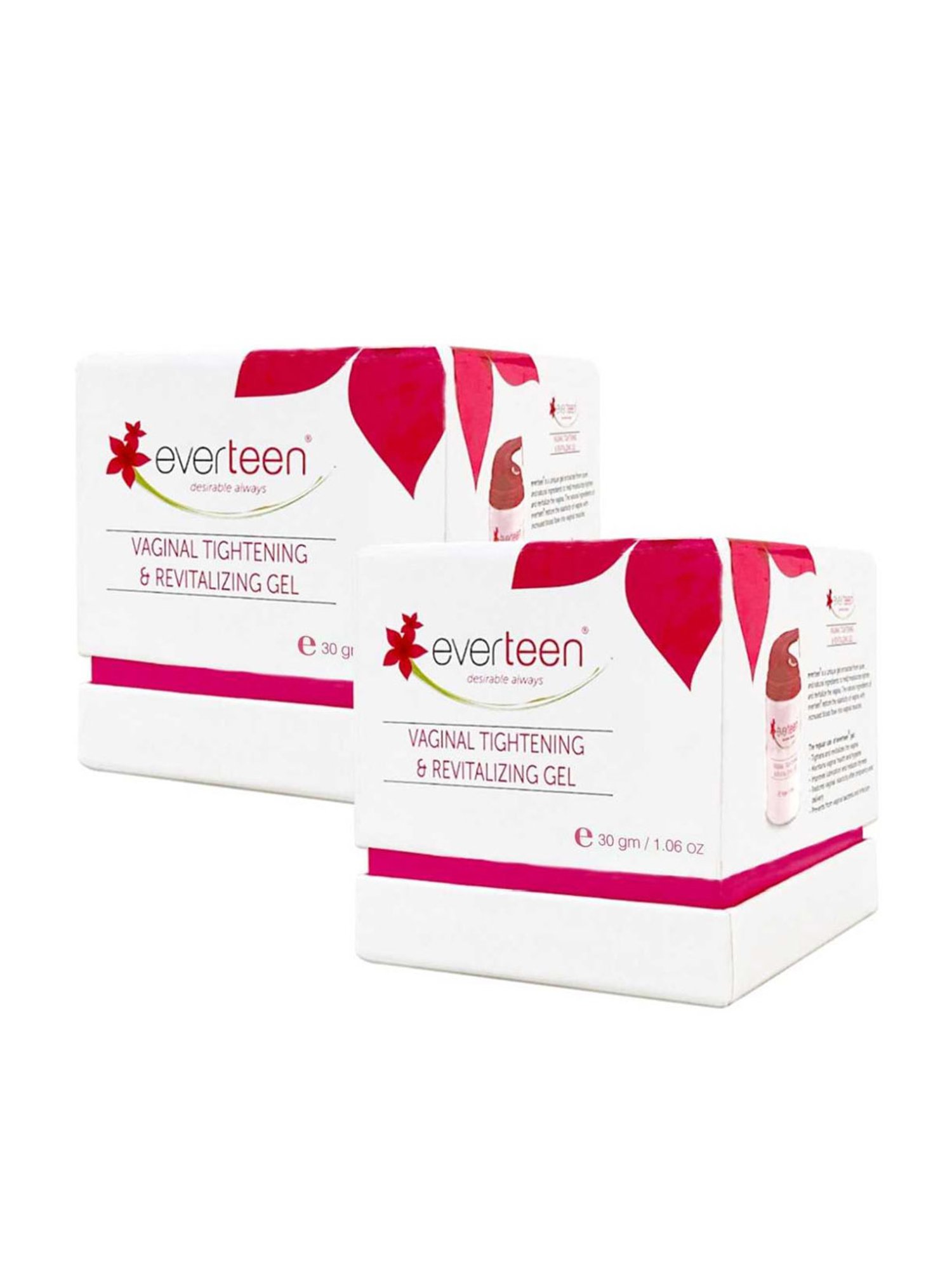 everteen Vaginal Tightening & Revitalizing Gel Small for Women - 30 gm Each (Pack of 2)