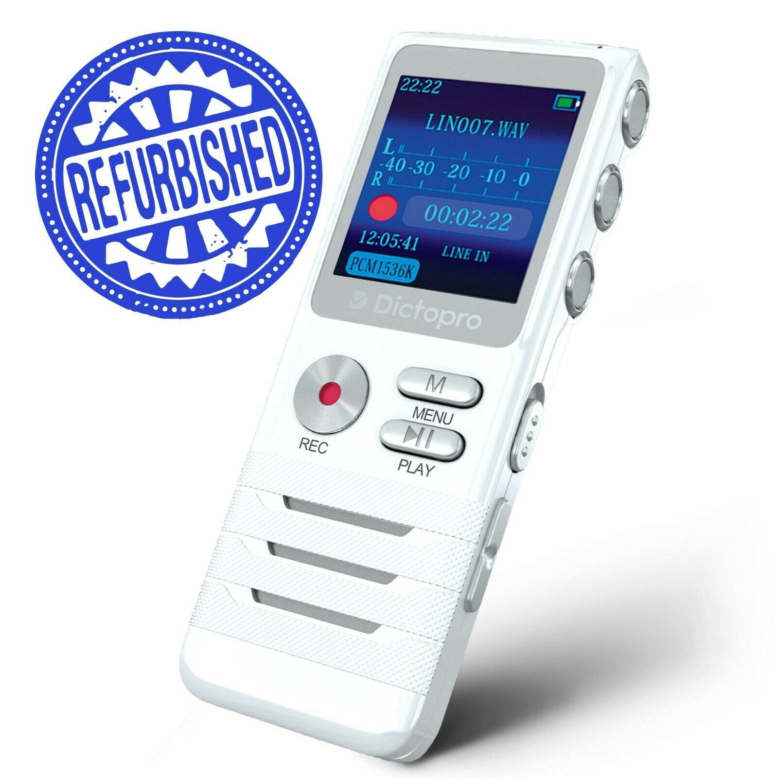 Digital Voice Activated Recorder Handheld Dictaphone Double Mic  Microphone