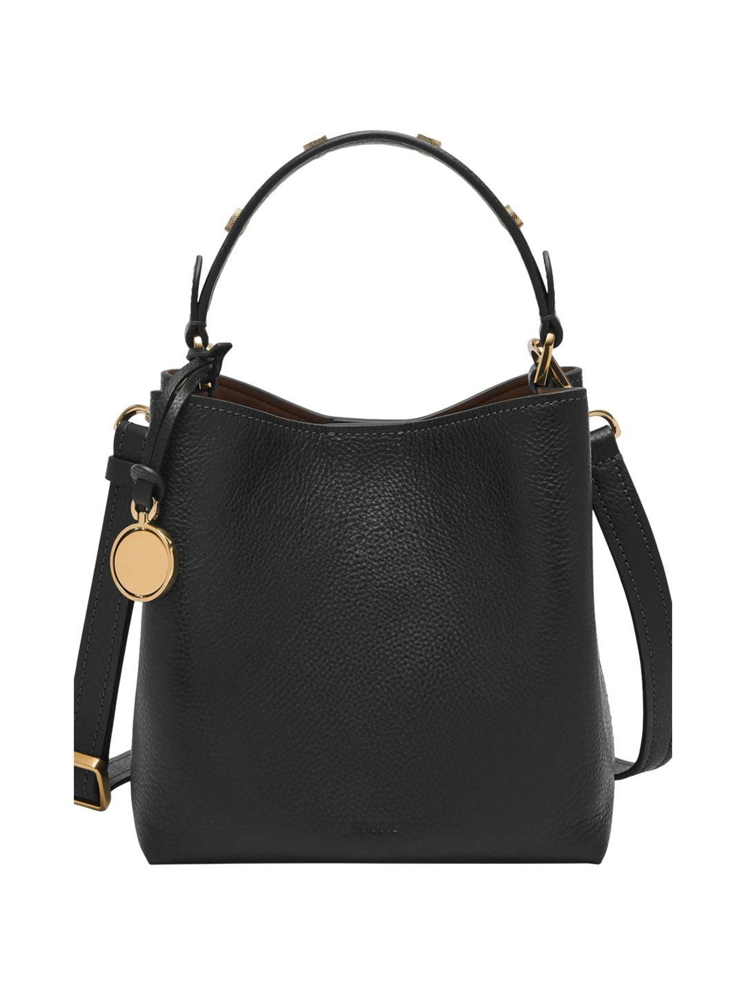 Fossil Black Solid Hobo Handbag