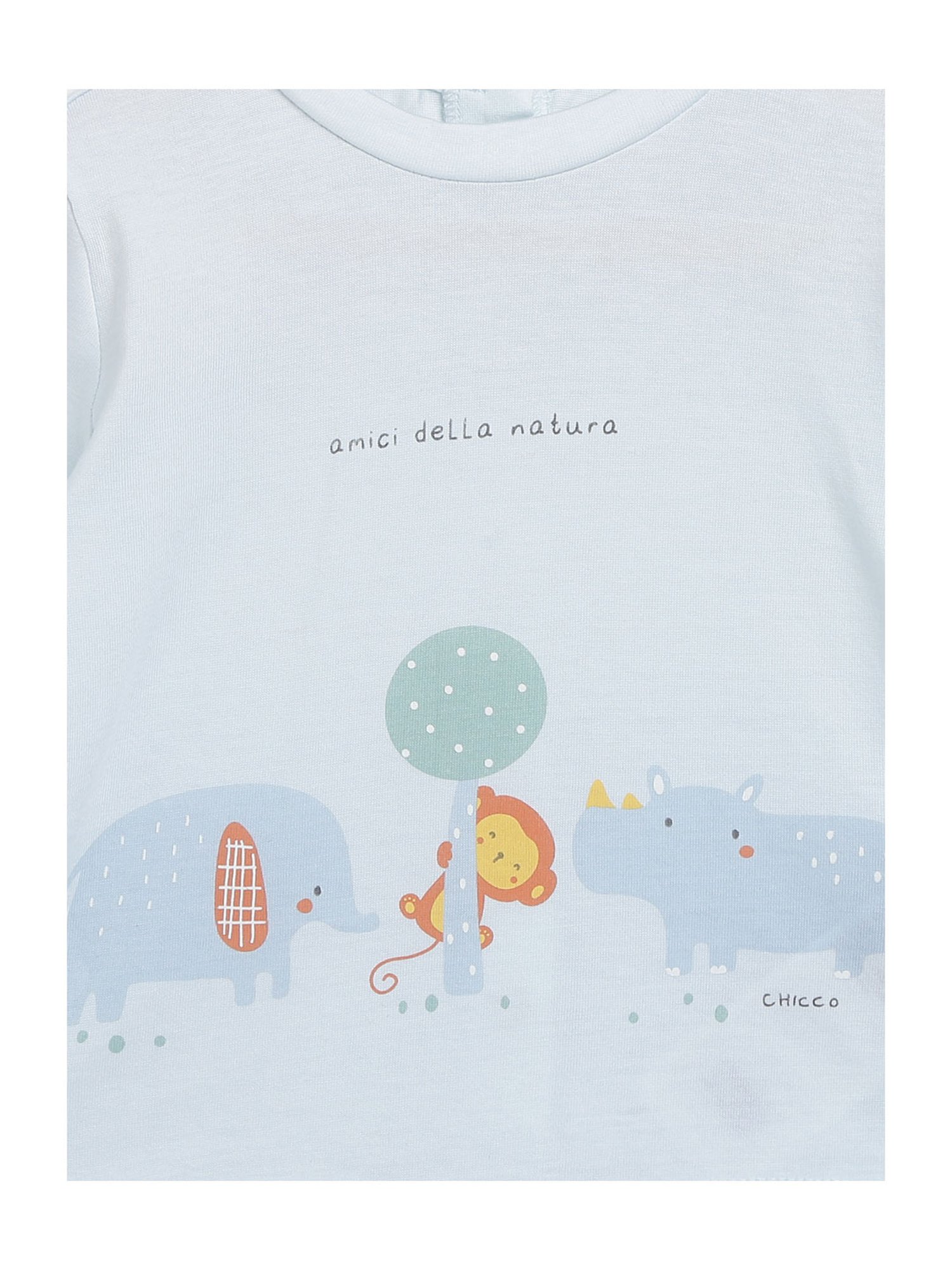 Chicco Kids Light Blue Printed T-Shirt with Pants
