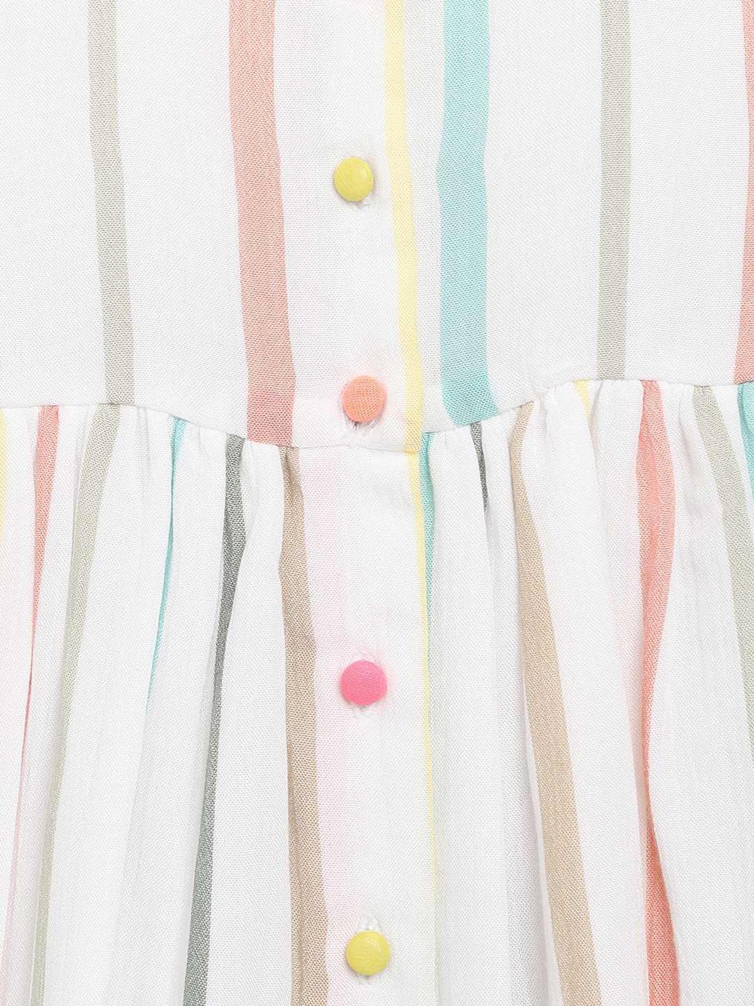 Nauti Nati Kids Multicolor Cotton Striped Dress