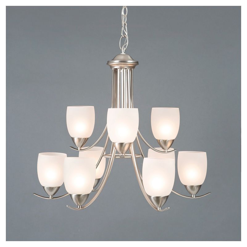 Yosemite 9-Light Chandelier - Brush Nickel