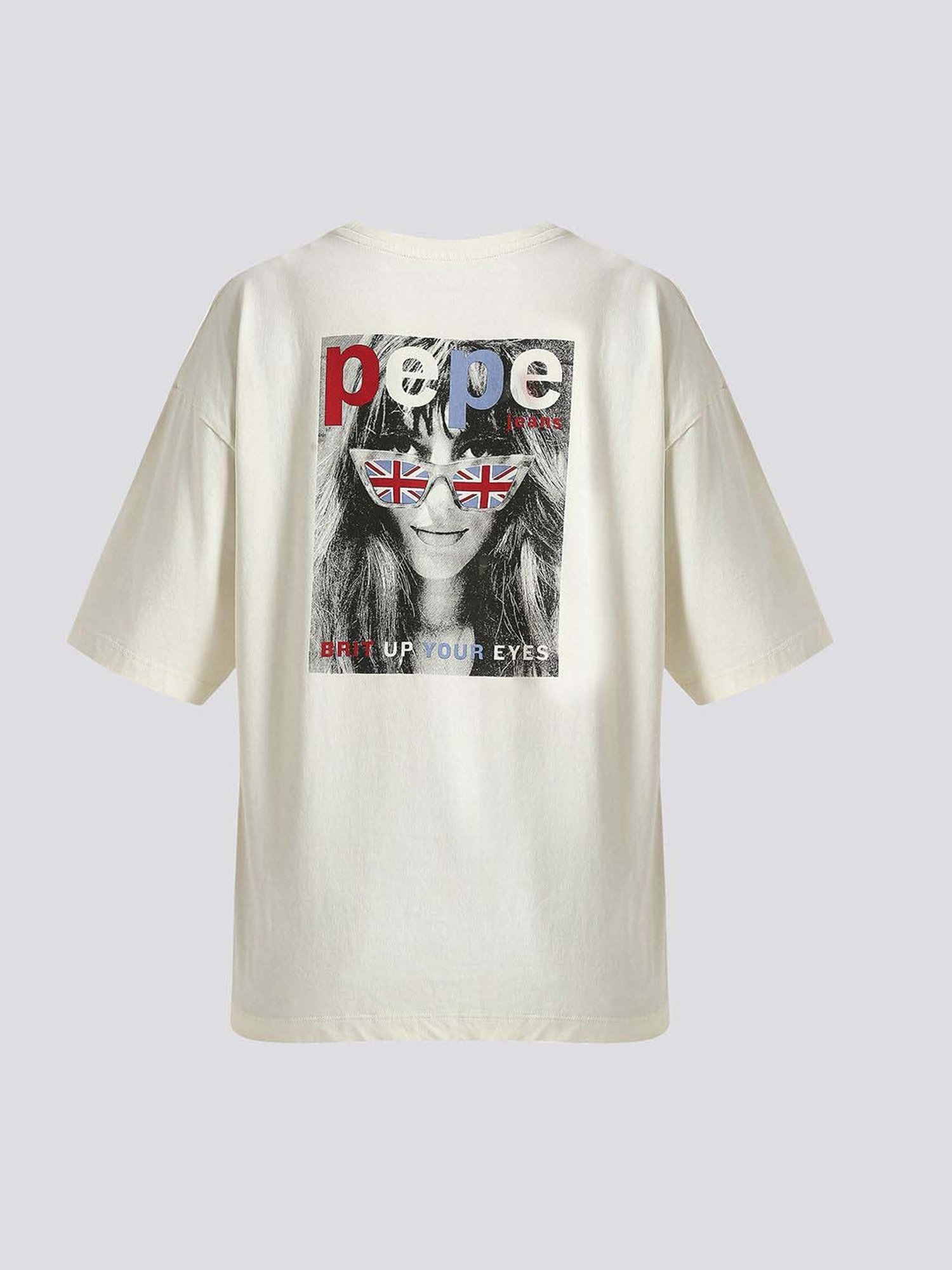Pepe Jeans White Cotton Printed T-Shirt