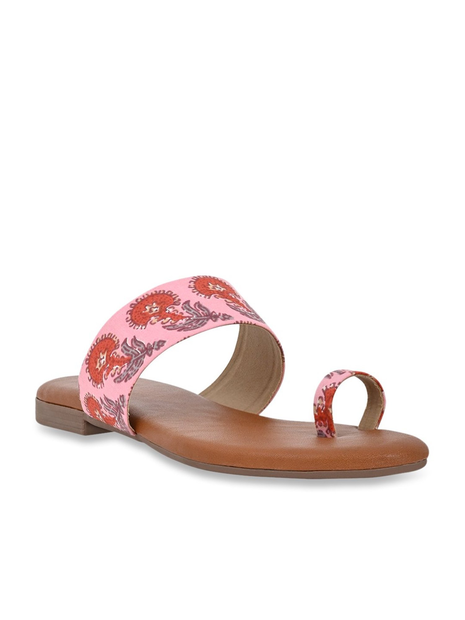 Jove Women's Pink Toe Ring Sandals