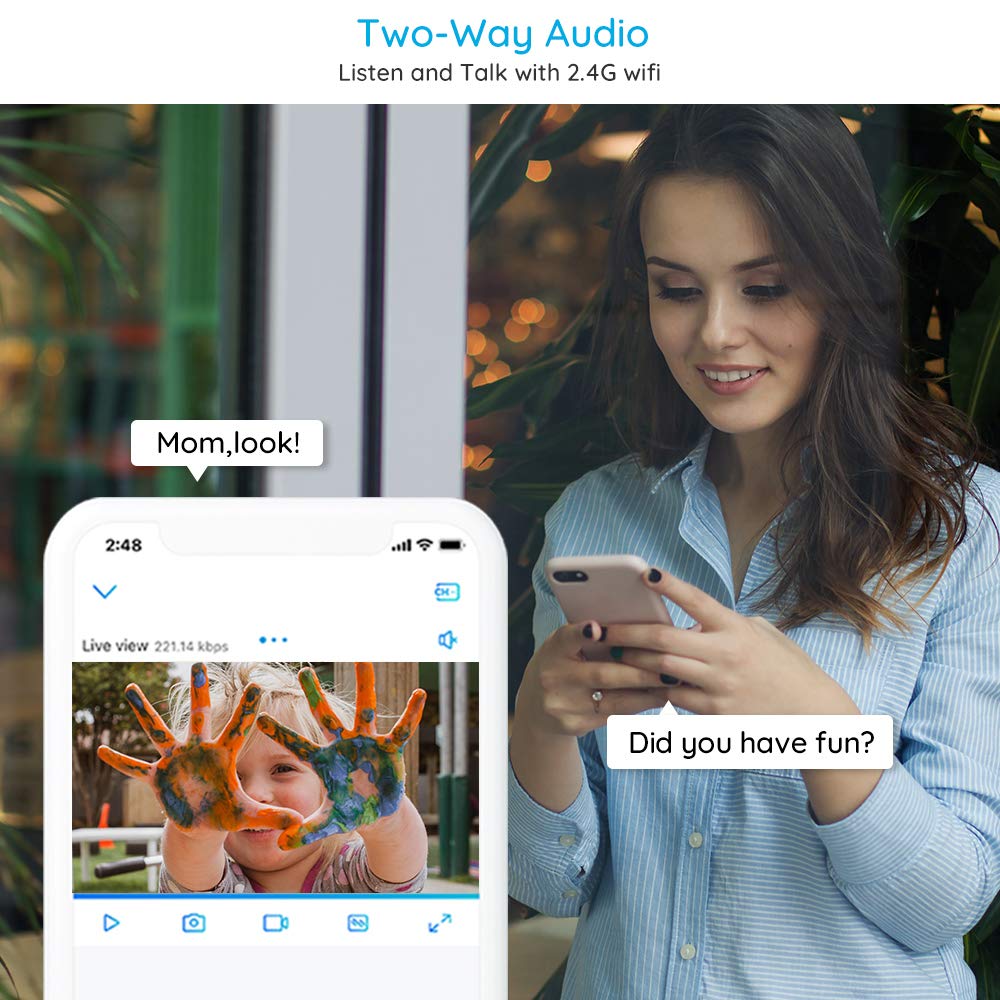 Reolink Outdoor Rechargeable Battery Security Camera Wireless 1080P HD Night Vision PIR Motion Detection 2-Way Audio, Support Google Assistant & Alexa, Cloud Storage, Argus 2E + White Solar