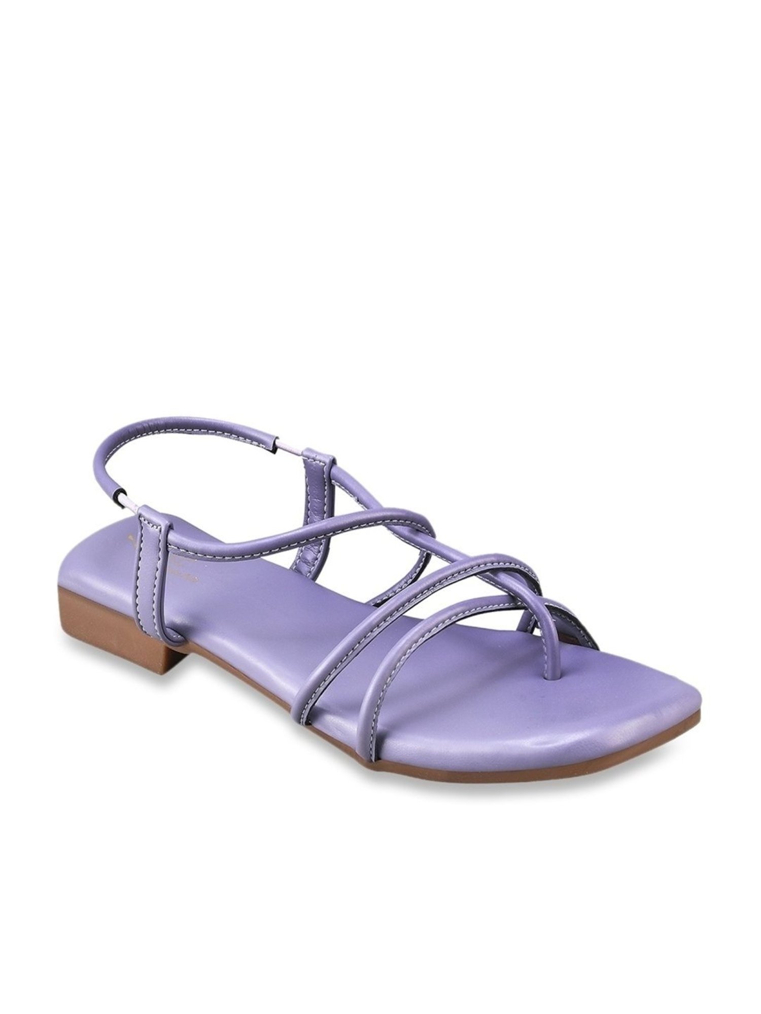 The White Pole Women's Purple Sling Back Sandals