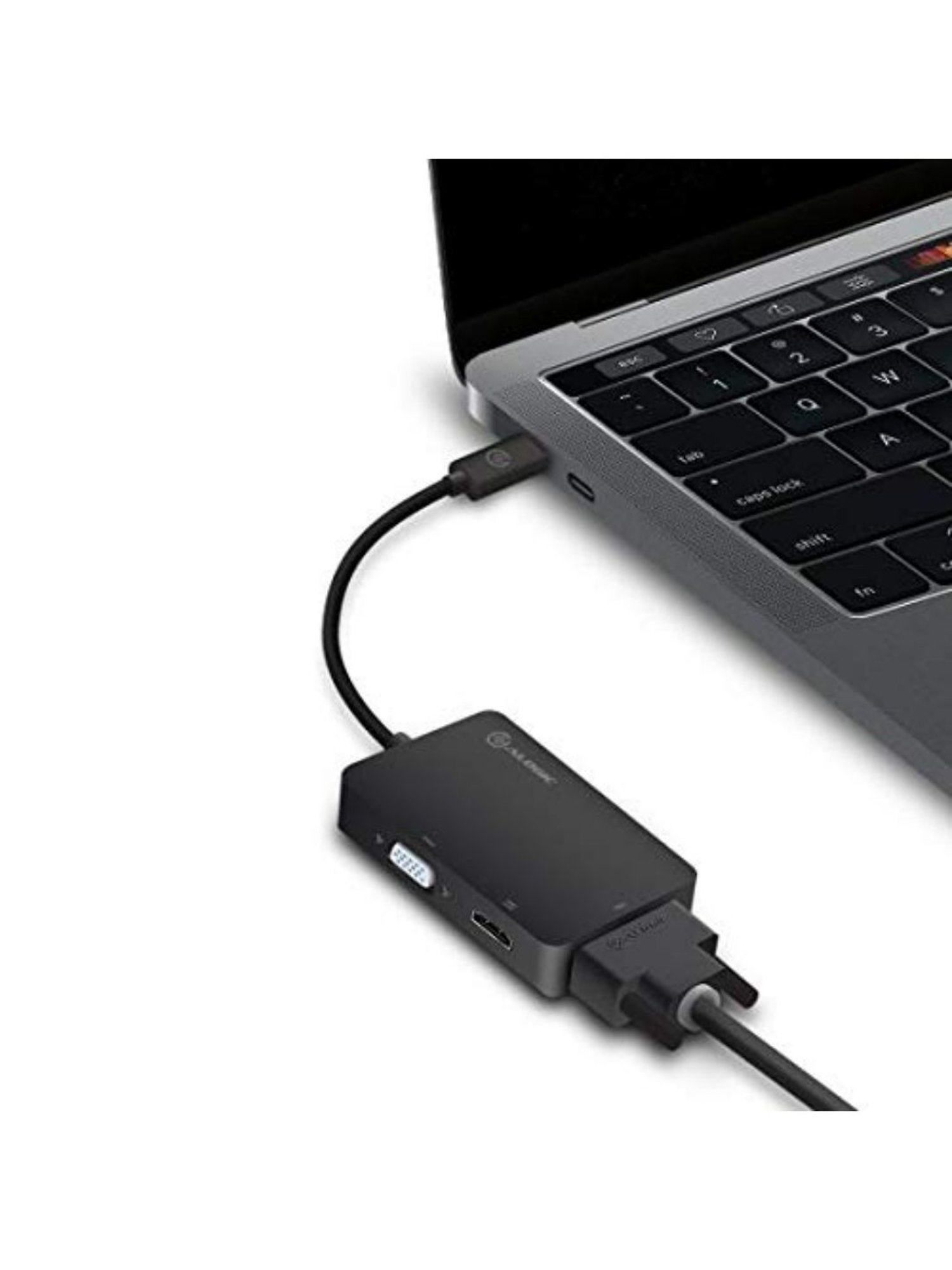 Alogic 3-in-1 USB-C to HDMI DVI VGA Adapter (Black)