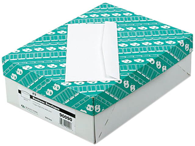 Quality Park 90090 Business Envelope, Contemporary, #9, White, 500/Box