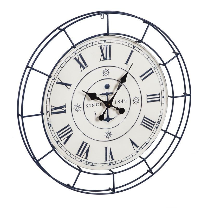 18"  Metal Outdoor / Indoor Atomic Clock with Thermometer - Weathered Black Finish - Acurite