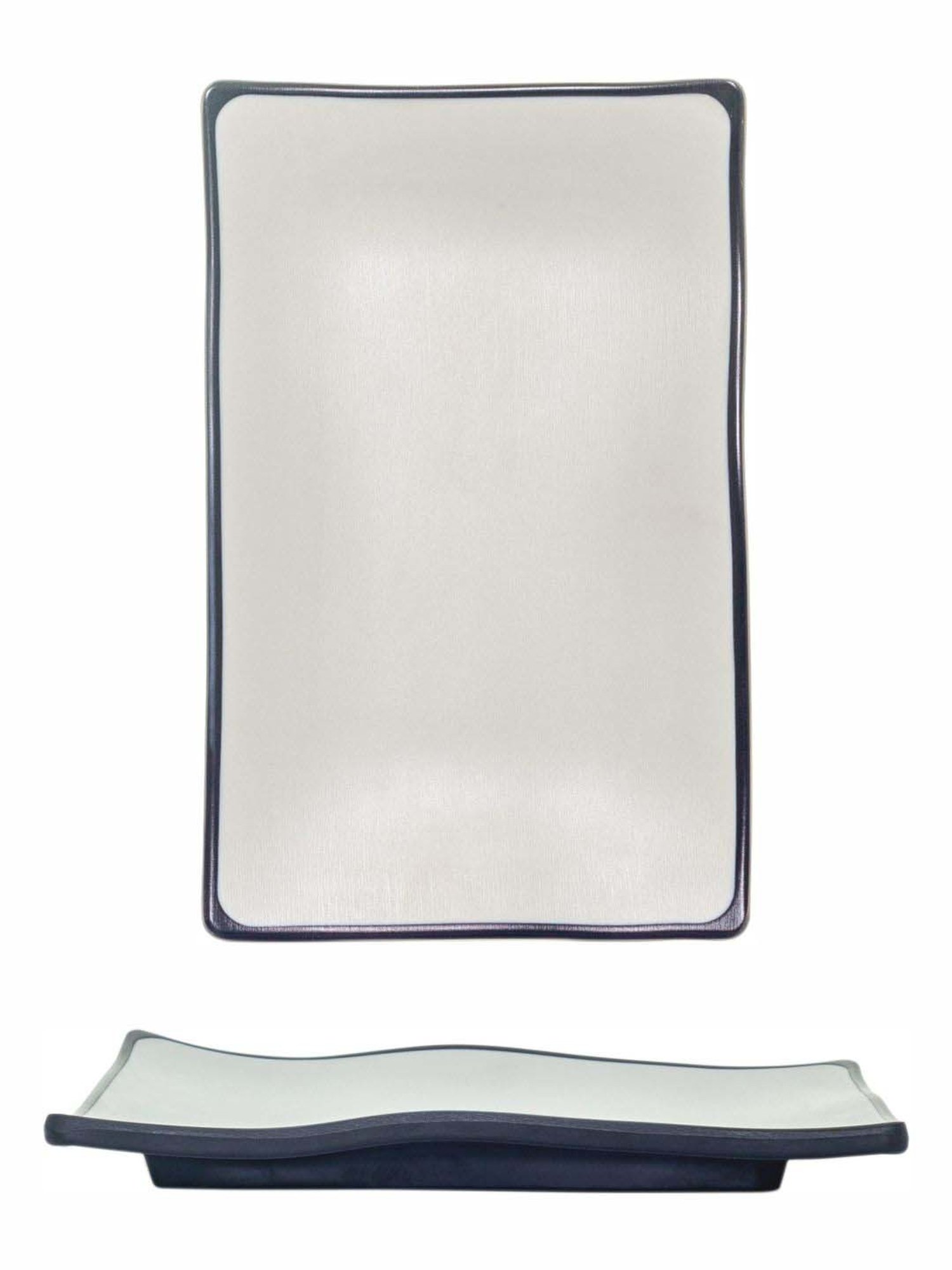 Servewell Cons. Brown Terraclay Melamine 22.5 cm 2 Tone Serving Platter - Set of 2