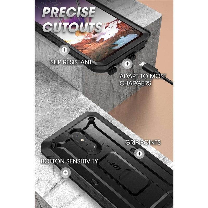 SupCase Unicorn Beetle Pro Series Case Designed for LG Stylo 5 (2019 Release), Full-Body Rugged Holster & Kickstand Case with Built-in Screen Protector(Black)