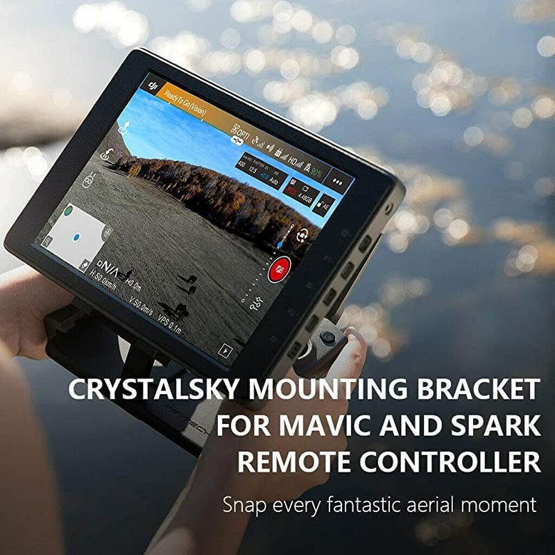 Crystalsky Mounting Bracket Controller Monitor Bracket Clip Holder Aluminum Compatible with Mavic 2/Mavic AIR/Mavic PRO/Spark Drone