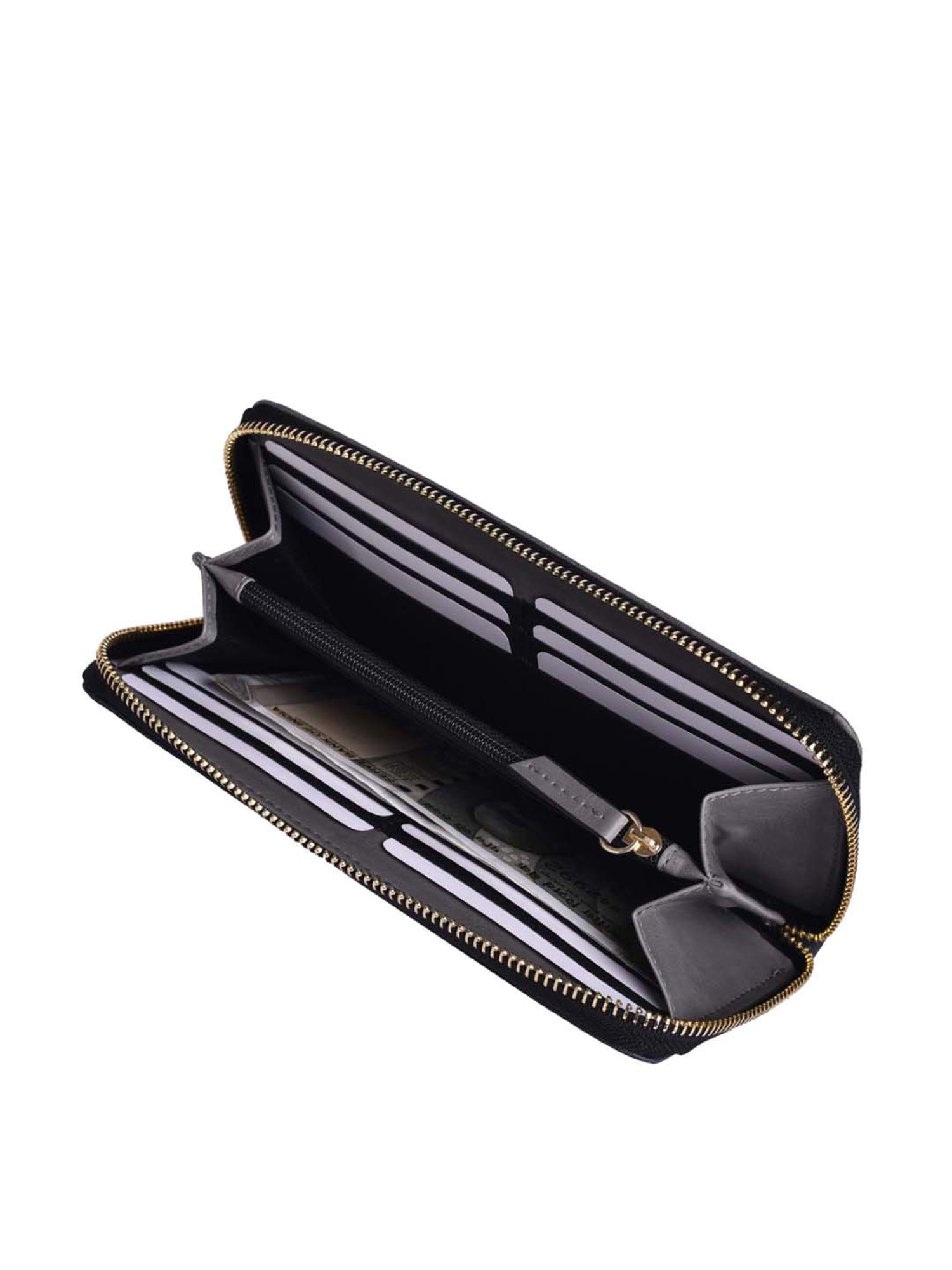 BELWABA Grey Printed Zip Around Wallet for Women