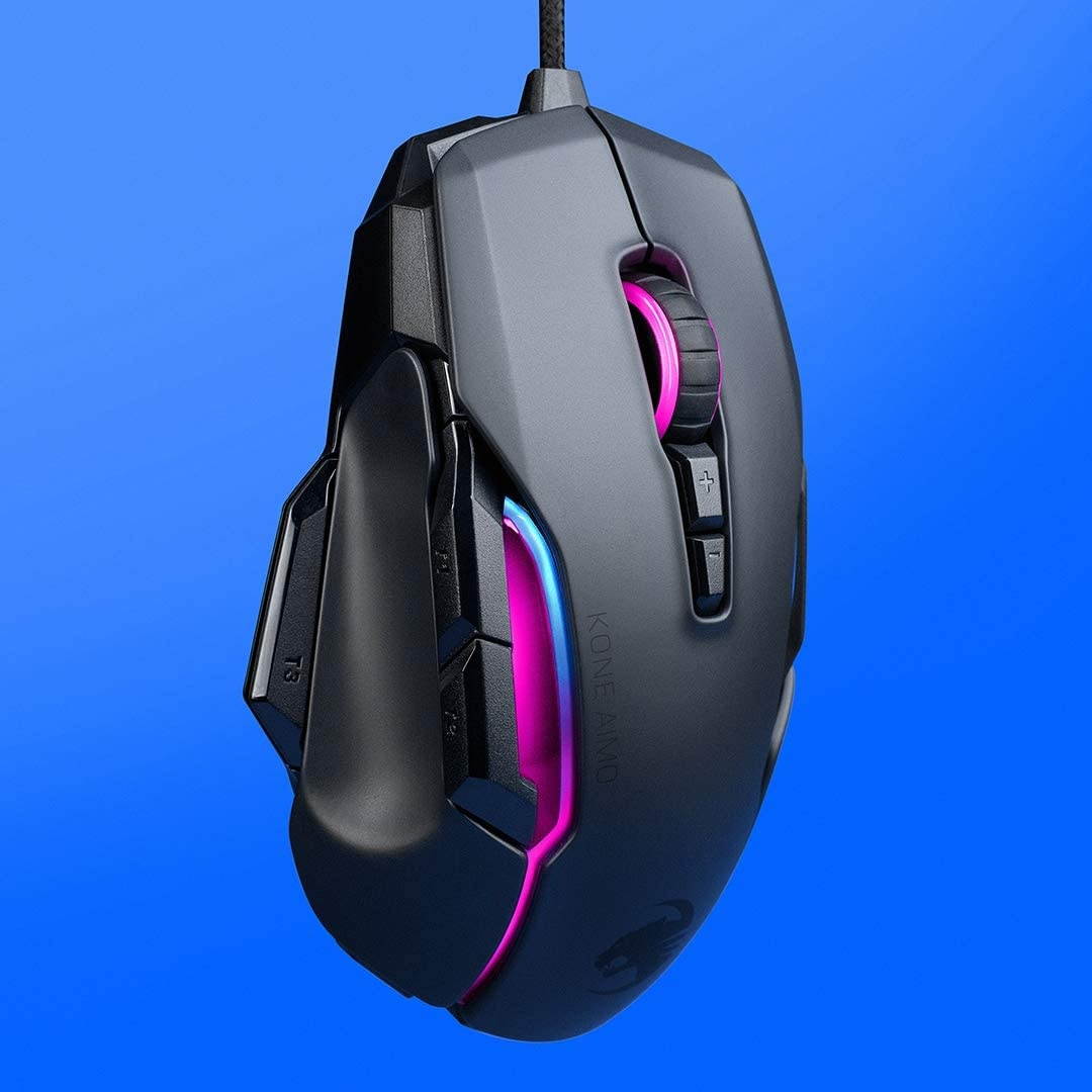 ROCCAT Kone AIMO Gaming Mouse (High Precision Optical Owl-Eye Sensor (100 to 16.000 DPI) RGB Aimo LED Illumination 23 Programmable Keys Designed in Germany) Black (Remastered)