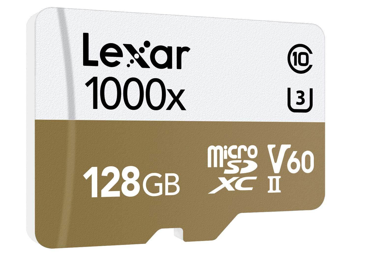 lexar professional 1000x microsdxc 128gb uhsii/u3 up to 150mb/s read w/usb 3.0 reader flash memory card lsdmi128cbnl1000r