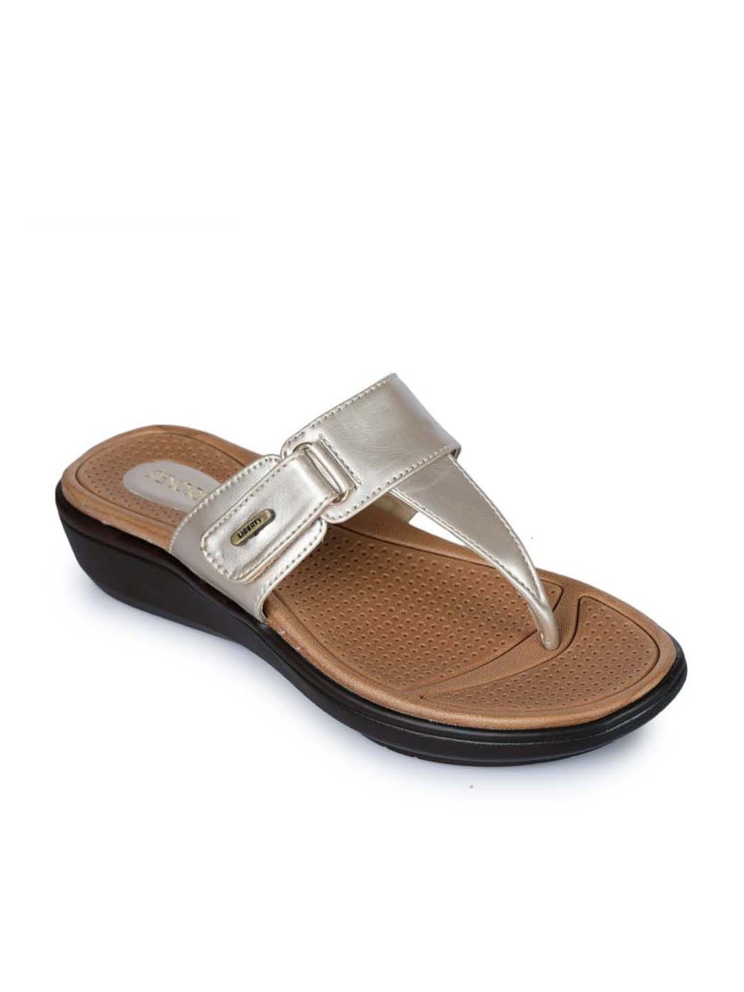 Senorita by Liberty Golden Thong Wedges