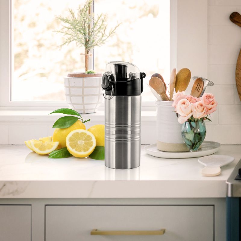 Better Chef 17 Ounce Stainless Steel Flip Top Sport Water Bottle