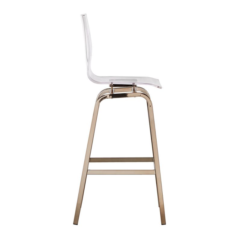 Set of 2 29" Alta Modern Barstools Champagne Gold - Inspire Q