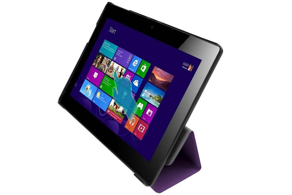 Hellfire Trading Slim Compact PU Magnetic Leather Case for Lenovo Tab 10 A3-A30 - Purple