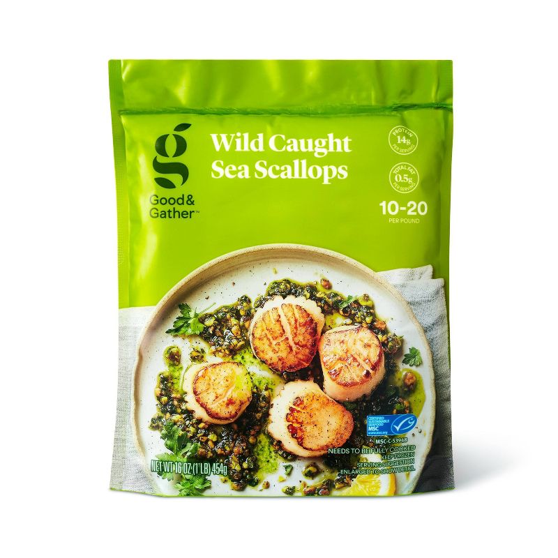 Wild Caught Sea Scallops - Frozen - 16oz - Good & Gather™