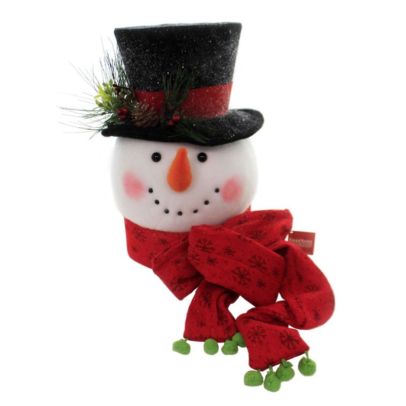 Christmas 13.0" Snowman Tree Topper Top Hat Carrot Nose  -  Tree Toppers