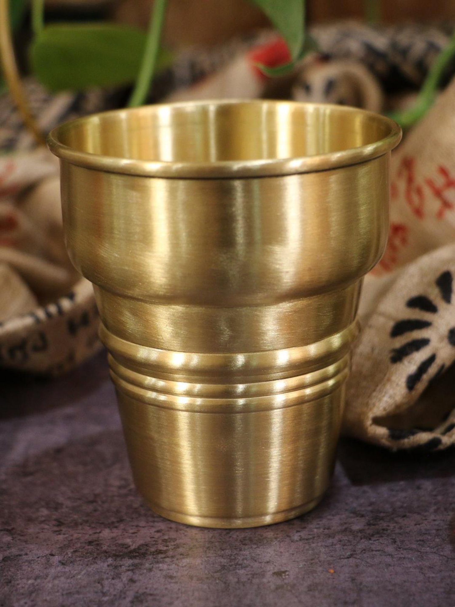 Ambi Fine Brass Kulhad Glass Set Of 4