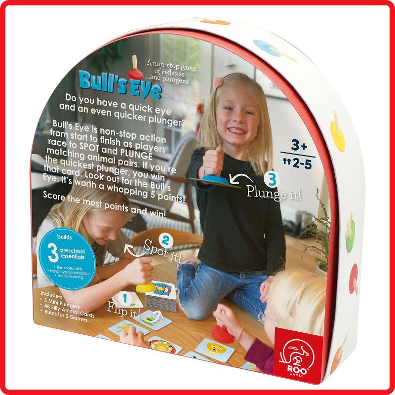 Roo Games Bull's Eye Fast-Paced Animal Matching Game - Ages 3+